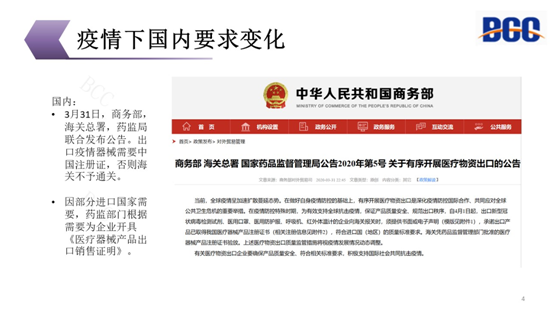疫情下國內要求變化